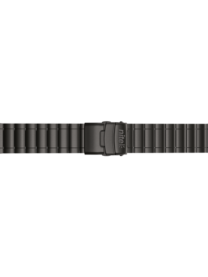 MX10 GUN METAL STEEL  BRACELET - OLD LOGO